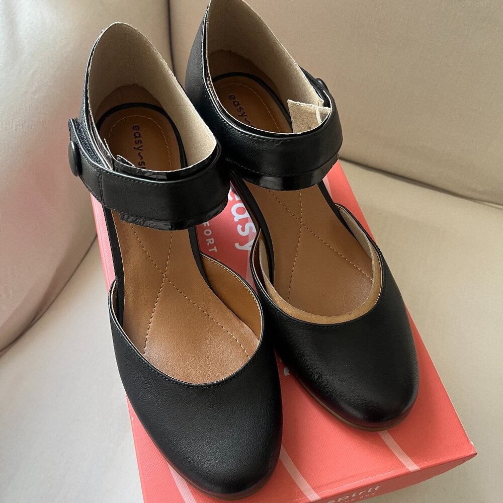 Easy Spirit Women's Clarice Mary Jane Block Heel Pumps - Black 8.5M